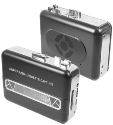 Plyisty Portable Cassette Recorder Player med Inbyggd Högtalare och Hörlursuttag, Kassett Till MP3-omvandlare, Batteri eller USB-driven