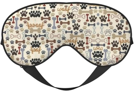 Hundben tass sovmask nattsömn mjuk ögonmask justerbar rem fungerar tupplursposition sovhjälp
