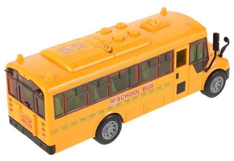 FUNOMOCYA Autobús Escolar Inercia Juguete Educativo para Puertas Abatibles y Música Simulación Realista Seguro