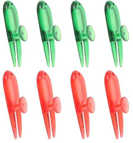 Veemoon Strumento di Riparazione Zolle da Golf 8 Pezzi Forchetta e Marcatore Palline, Accessori Compatti per Manutenzione Campo da Golf, per Putting Green e Viaggi