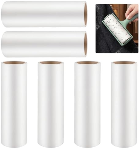 6 Rollos/360 Hojas Rodillo Quitapelos Mascotas, 16cm Quitapelusas Ropa