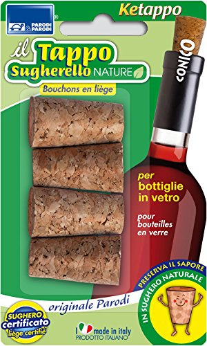PARODI & PARODI- Tappo per Vino, Spumante e Champagne, Tappi con Chiusura Ermetica per la Conservazione di Bevande Gassate, Tappo per Bottiglie che Crea Sottovuoto Ideale per Preservare le Bollicine