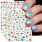 JMEOWIO Nagelsticker Sommer Ozean 12 Blatt Nail Art Sticker Selbstklebend Nagelaufkleber Fisch Strand Schildkröte Wal Dekoration Nageldesign Zubehör