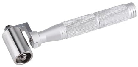 Gsycle Rouleau De Couture De Papier Peint, Rouleau De Pression De Papier Peint en Acier Inoxydable, Outil Plus Lisse, Rouleau De Pression Plat pour la Maison 40 Mm