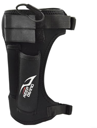 UTTASU Double poche en néoprène avec attaches sécurisées pour lame de plongée (noir), 93665M0R6J24W1414Q3DTAO7W6F2