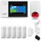 HUXGO® HXA007 Alarmanlage Haus WiFi + GSM mit Funk Sirene | Tuya Smartlife App | Alarm System mit Fenstersensor, 5X Bewegungssensor | Alarmanlage Wohnung, Garage | Smart Home