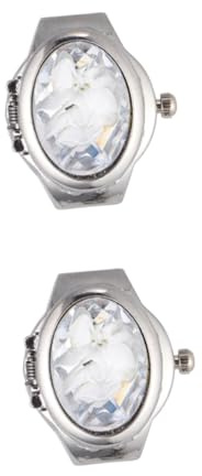 COLLBATH 2 Pièces mini bague de montre montres dames pour femmes élégante pour femme s décontractées pour hommes bague de de mode e en forme de blanche