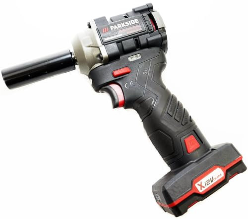 Parkside Performance - Atornillador de impacto giratorio para coche, moto, 12 V, PPDSSA 12 A1, ½ llave de impacto en paquete con metro plegable (incluye batería de 4 Ah)