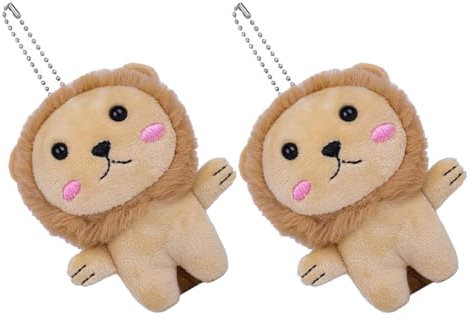 HEMOTON 2 Stück Anhänger Plüschtier Flauschiger Schlüsselanhänger Kuscheltier Mädchenspielzeug Plüsch Schlüsselanhänger Mädchenspielzeug Plüsch Waldtier Babyspielzeug