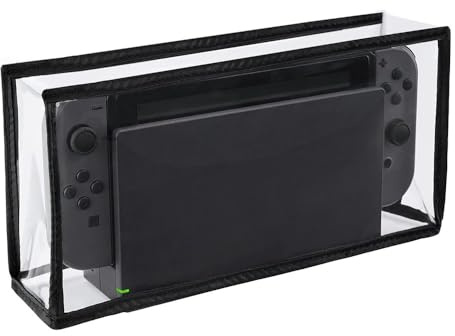 Generico Per Switch 2 Custodia Protettiva Verticale Antipolvere Antiurto in TPU per Protezione Completa, Console di Gioco per Switch 2 Accessori Trasparenti Antipolvere (Trasparente)