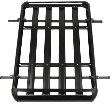 KKVUIIFF Baca de techo universal, 160 x 100 cm, para canasta de aluminio, portaequipajes de coche, hasta 150 kg/330 libras, para modelos SUV con portaequipajes incorporados