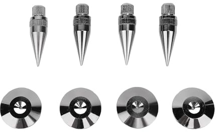 Generic Juego de Picos de Aislamiento de Altavoz de Cobre para Base de Amortiguador de Tocadiscos, para Equipos de Sonido DAC, Kit de 16 Piezas