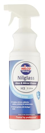 Nilco Nilglass H3 Smear-Free Glass & Mirror Cleaner 1 Litre Trigger Spray Bottle