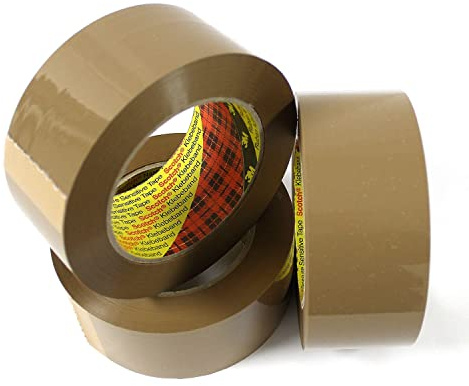 36 Rolls of 3M 48mm Brown Buff Adhesive Tape Hot Melt x 66M