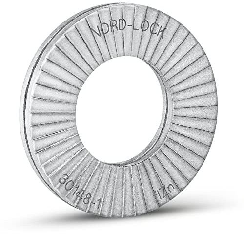Rondelle di sicurezza a cuneo Nord-Lock in acciaio, diametro esterno allargato, NL6sp | 20 pezzi in acciaio | 6,5 mm x 13,5 mm x 2,5 mm