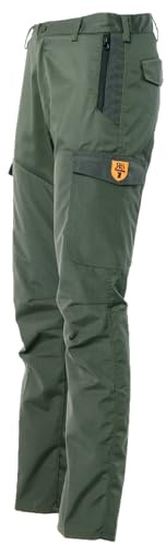 fratelliditalia.org Pantalone Uomo Caccia in Tessuto polycotone con Rivestimento in Tessuto Tecnico Verde antistrappo dalla 46 alla 60