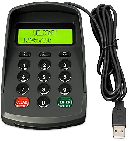 XCRFID USB 15 Keys Keypad Numeric Keyboard Numpad/Digital Keyboard/Pin Pad with LCD Plug and Play Support EPOS System
