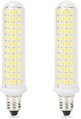 E11 LED Bulb, E11 Mini Candelabra Base, MGY Patented Product, 100W 120W Halogen Bulb Replacement, 9W, 1100LM, AC120V, Dimmable E11 LED Light Bulb for Indoor Decorative Lighting, White 6000K, 2-Pack.