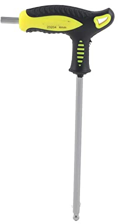 Hyuduo Ball Head T-Shape Hex Key Wrench Set, Long Handle Allen Key Tool for Automotive Repair, Car Maintenance & Industrial Use 4mm Metric Hex Bit