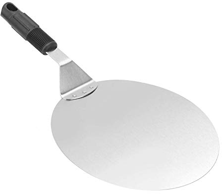 LHKJ Pala Pizza in Acciaio Inox per Pizza e Torte,Teglie per Pizza,Impugnatura Antiscivolo