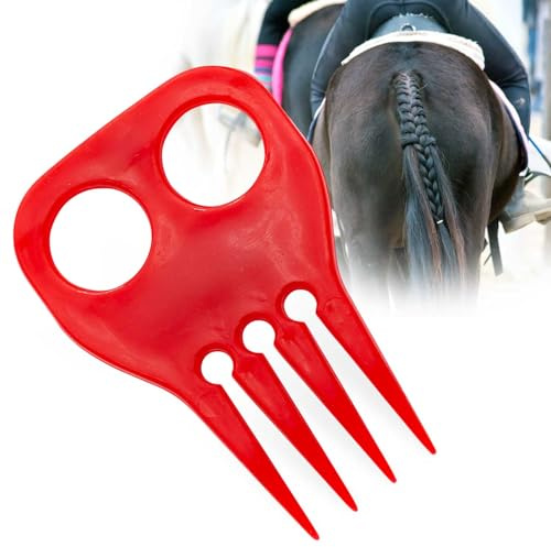 Jeffers Equine Braiding Comb for Horses - Durable Plastic Mane Comb for Braiding, Banding, Ponytails, Grooming, Detangling, Styling Tool for Horse, Ponies, Pets, Travel, Barn or Show