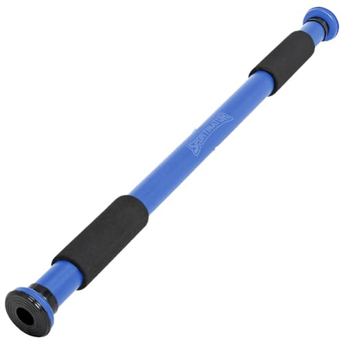 SPORTINATOR Barre de traction à fixer dans le cadre de la porte, pour votre salle de sport à domicile, longueur 60-102 cm, compacte, sûre et rapide sans perçage, capacité de charge jusqu'à 150 kg