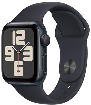 Apple Watch SE (2nd Gen)(GPS, 40MM)) Coque en Alluminum Minuit avec Bracelet Sport Lumière Stellaire, S/M (Reconditionné)