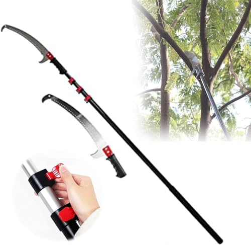 LIDDFAFA Manuelle Hochentaster, Baumschneider mit Verstellbarer Stange, Hochentaster, Hochentaster, manuell ausziehbare Lange Baumschere, ausziehbar, Hochentaster