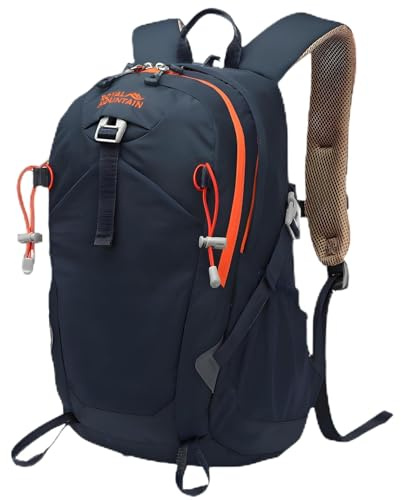 Lightweight Hiking Backpack, 30L Women/Men Waterproof Travel Rucksack Bag with Rain Cover, Outdoor Small Foldable Daypack for Student, Fit for 15.6 inch Laptop (Navy Blue, 30L)