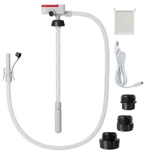 COSTWAY Bränsle påfyllningspump med automatisk stoppsensor, elektrisk bränslepump 3,2 GPM med 3 storleksadaptrar, oljesugpump bensinpump med slang för diesel, olja, bensin