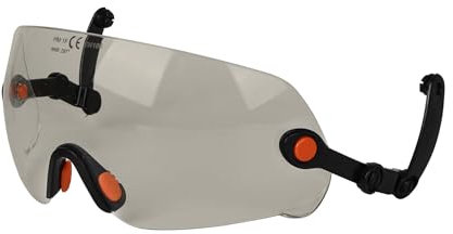 GREEN DEVIL Visiera di ricambio integrata trasparente/colorata, compatibile con caschi protettivi serie Mervex vent, serie Forest, ecc