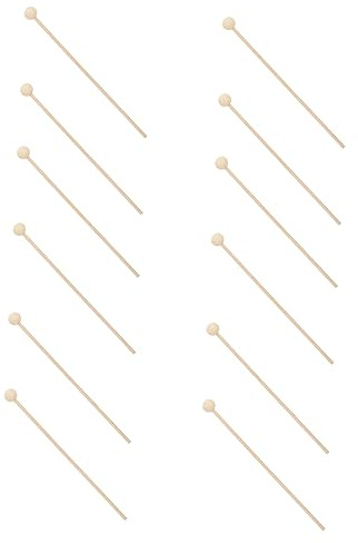 Homoyoyo 100PCS Wooden Rock Candy Sticks with Ball - Skewers for Cake Pops and Party Treats 55inch