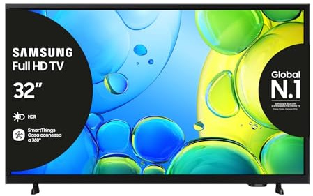 Samsung Full HD Smart TV 32'' UE32F6000FUXZT FHD, Hyper Real Processor, HDR & Pur Color, Smart Experience, OTS Lite & Adaptive Sound, SlimLook Design, PACCHETTO INTRATTENIMENTO, 2025