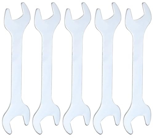 QUARKZMAN 5 Pezzi Chiavi Doppia Estremità Sottili 10mm x 12mm Metriche Super Sottili Piccola Testa Piatta Chiave Galvanizzata Aperta Estremità Per Riparazione Auto Montaggio Mobili