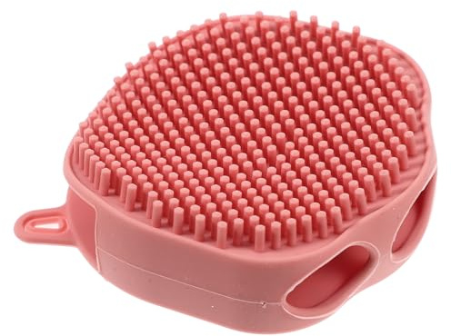 FRCOLOR Brosse de Bain Silicone Double Face Masse et Exfolie la Peau Petite Pratique pour Corps Tête pour Nettoyage Quotidien Maison