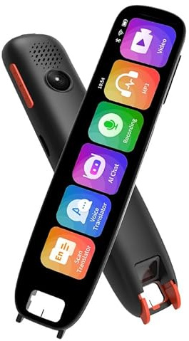 Roadtime Bolígrafo A27 con modelo inteligente y chat AI, 113 idiomas en línea, con pantalla táctil de 4,25 pulgadas, escaneado en 15 idiomas, grabación MP3 BK