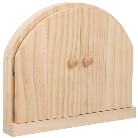 LOLIPPYY Copripresa in Legno Massello Doppia Porta Copertura Decorativa per Interruttore e Presa Elettrica a di Protezione Antipolvere per Cameretta Installazione Adesiva senza