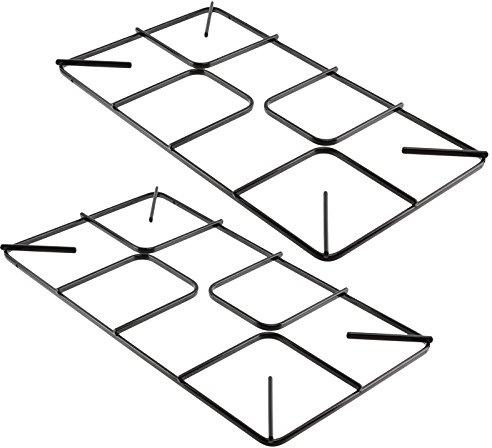 SPARES2GO Pan Support Grid for Logik Oven Cooker Flat Gas Hob (Pack of 2, 450mm x 220mm, Small)