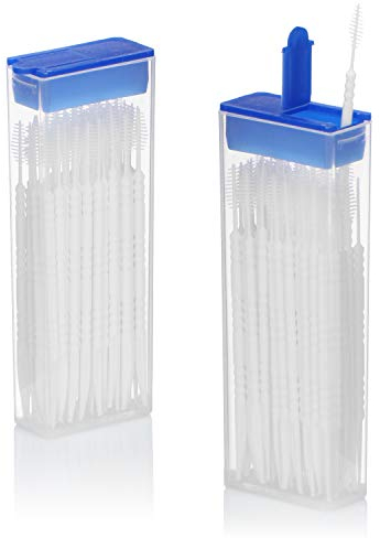 COM-FOUR® 120x Zahnzwischenraumbürste, Interdentalbürsten im Spender, Zahnpflege auf Reisen und unterwegs, Zahnreinigungsbürste mit Zahnstocher (120 Stück - im Spender)