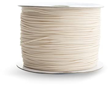 Realm Cordón de persiana romana de 1,2 mm para cordón austriaco (crema, 200 m)