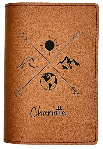 Protège Passeport Personnalisé, Porte Passeport Made in France, Pochette Passeport 100% Personnalisable, Étui Passeport Voopies, Protection Passeport Cuir, Housse Documents Voyage. (Marron)
