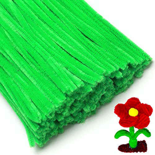 Eppingwin Detergente per pipe, verde frutta, 200 pezzi, manico in ciniglia per progetti fai da te, WIRE, acciaio per molle e fibra di poliestere, pulitore per pipe, artigianato