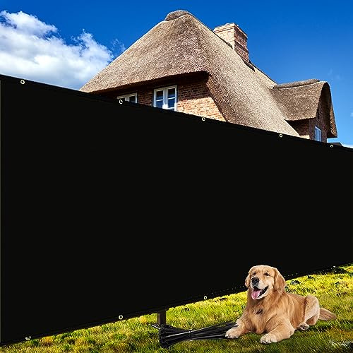 Shade&Beyond 8' X 50' Fence Privacy Screen Heavy Duty 170 GSM Fencing Mesh Shade Net Cover for Wall Garden Back Yard Outdoor Home Decoration, Black