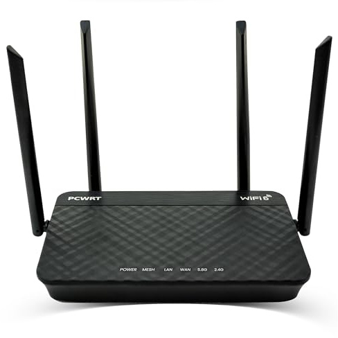 pcWRT Router Gigabit WiFi 6 con VLAN, VPN, Bloqueo de anuncios, DNS a través de HTTPS y Controles parentales