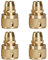 AstarFavor 4 Pezzi Connettore per Tubo in ottone 3/8 pollice Connettore Rapido per Tubo Attacco Rapido per Tubo da Giardino Connettore Rapido per Tubi da Giardino
