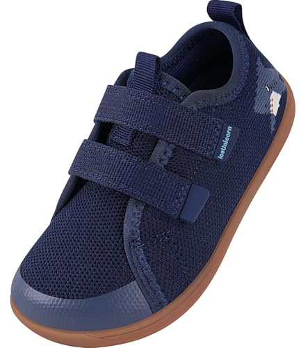 Scarpe a Piedi Nudi in Versione Larga Ragazzi Ragazze Outdoor Trail Running Minimalista Scarpe da Camminare(Blu, 24 EU Larga)