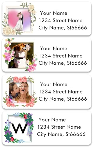 Personalisierte Adress-Etiketten, individuelle Adress-Etiketten, Rücksendeetiketten, DIY-Design, Logo/Bild/Text (Stil 2)