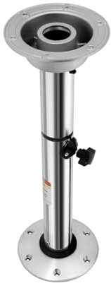 Wiyuer Bartisch Metall Tischbeine Höhenverstellbar Teleskop Untergestell Tischfuß Alu Tischgestell mit Runder Fußplatte Möbelfuß Zylindrisch