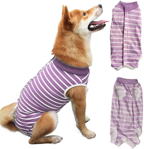 LOMSUXA Body para perros después de la cirugía corporal para perros, protección contra heridas, traje de recuperación para perros, para castración corporal después de la cirugía, alternativa de cono