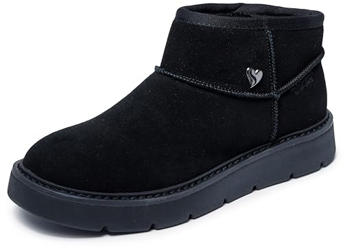Skechers Keepsakes Mini bottes de neige confortables mains libres pour femme, noir/noir, 40 EU
